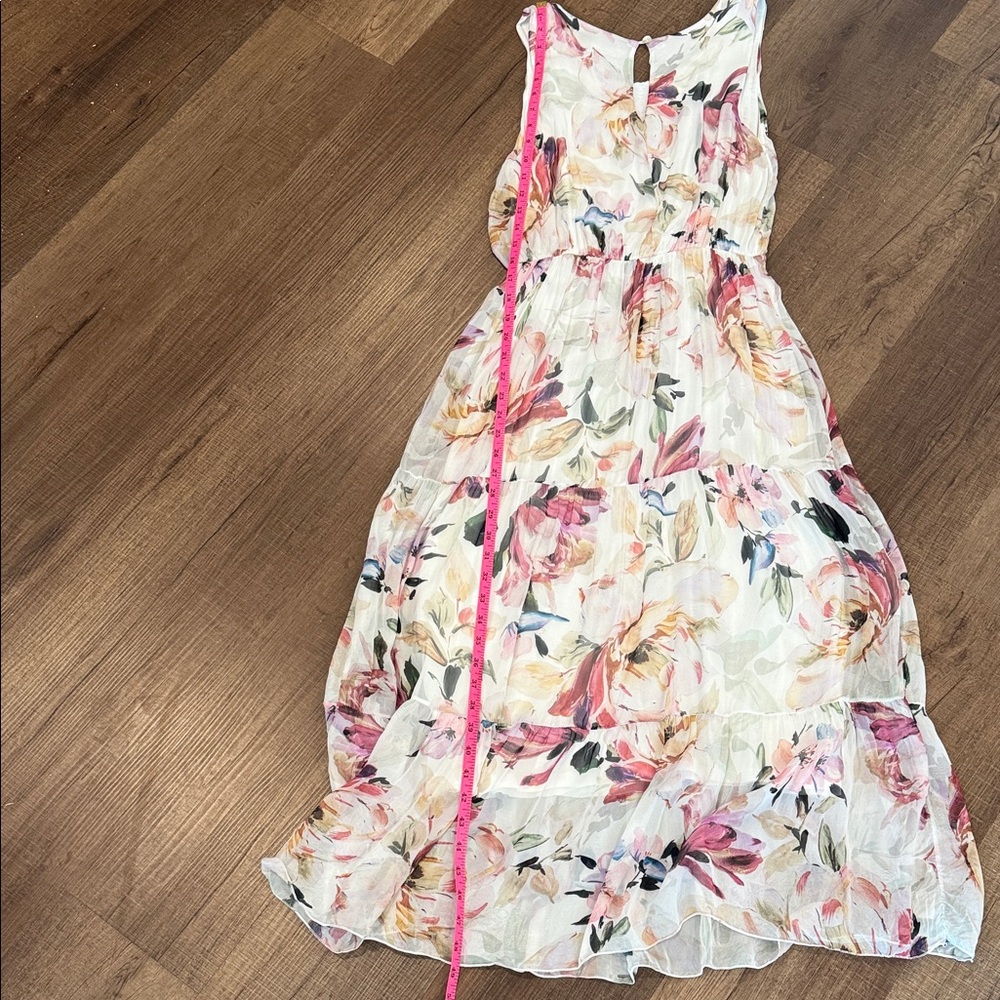 NWT Elegant Floral midi/maxi silk blend Dress - Picture 11 of 11